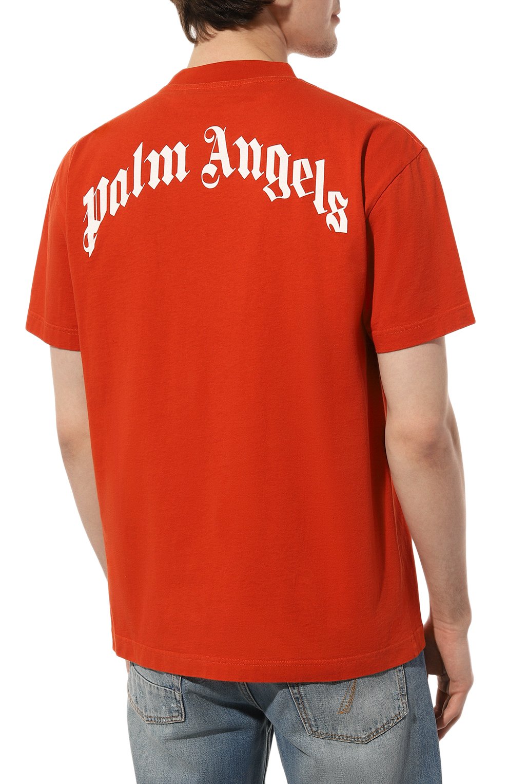 Хлопковая футболка PALM ANGELS, арт. PMAA001F22JER0052760, фото 4