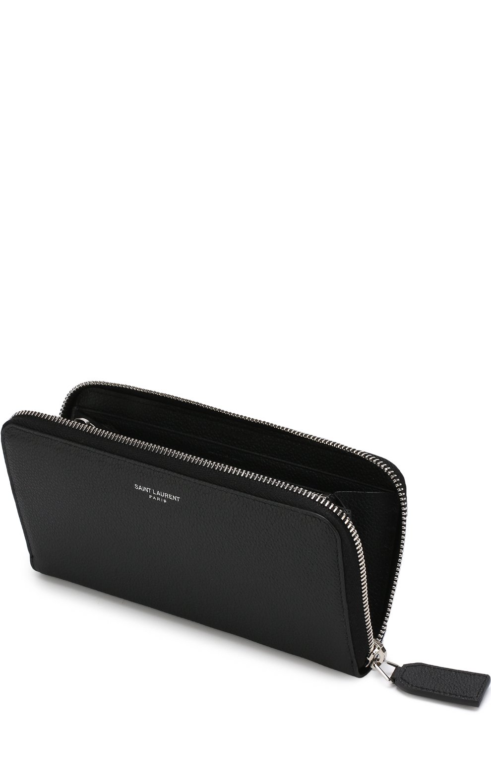 Кожаное портмоне на молнии с логотипом бренда SAINT LAURENT, арт. 414680/B680N, фото 3