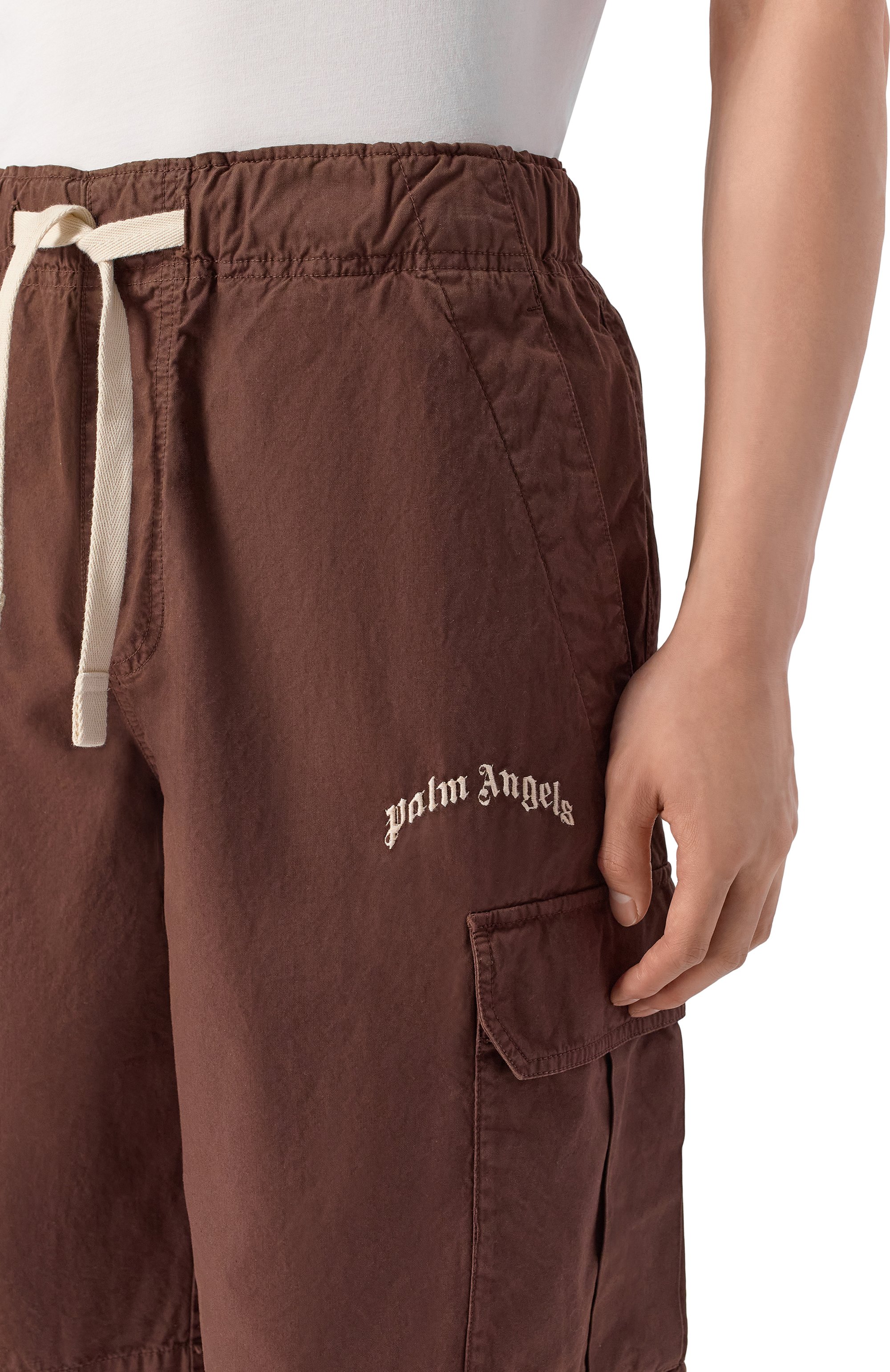 Хлопковые шорты PALM ANGELS, арт. PMCS012S26FAB002, фото 5