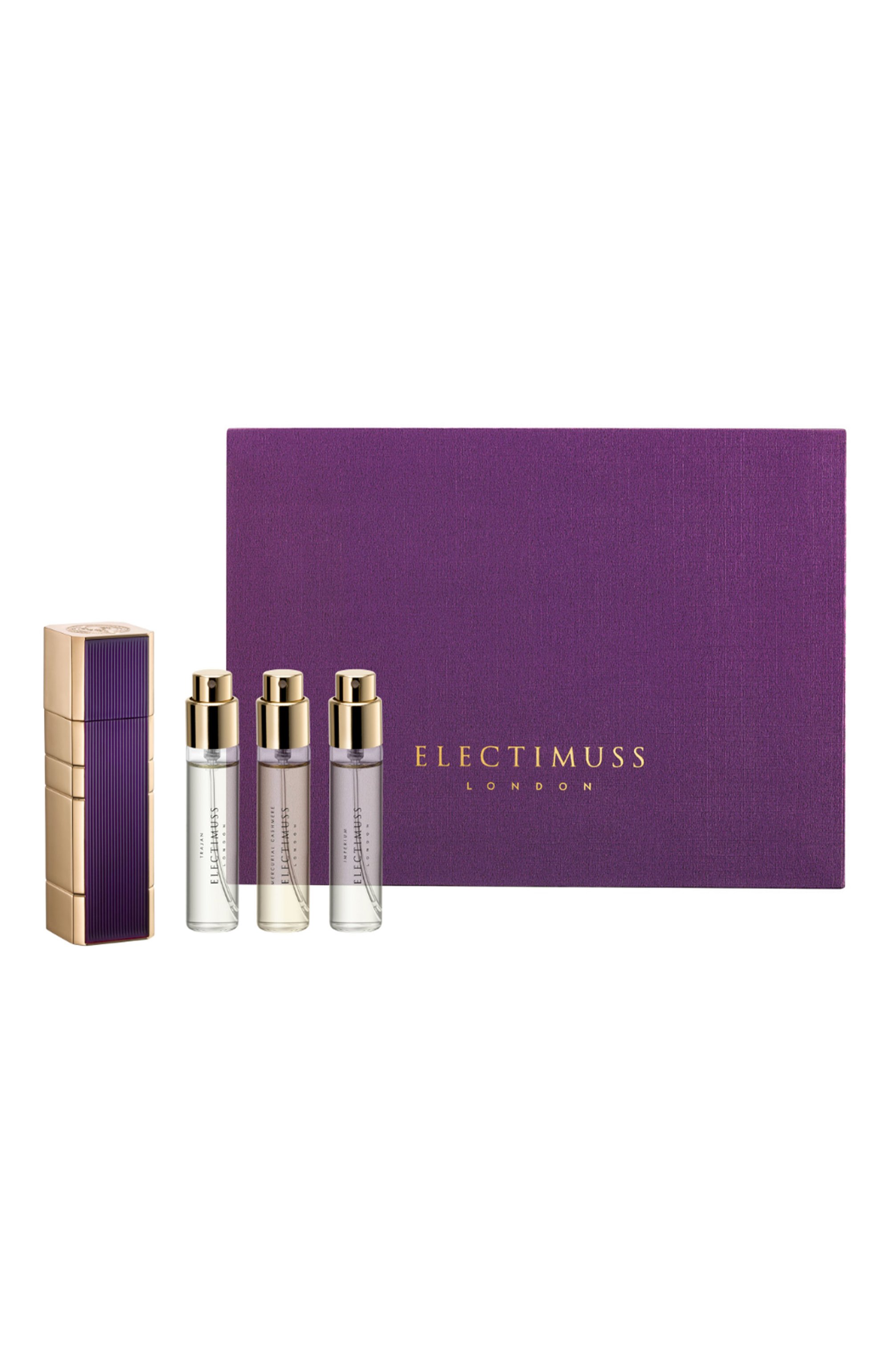 Парфюмерный набор с атомайзером most loved (3x10ml) ELECTIMUSS LONDON бесцветного цвета по цене 22500 руб., арт. 5060485384434, фото 1 Парфюмерный набор с атомайзером most loved (3x10ml) ELECTIMUSS LONDON, арт. 5060485384434, фото 1