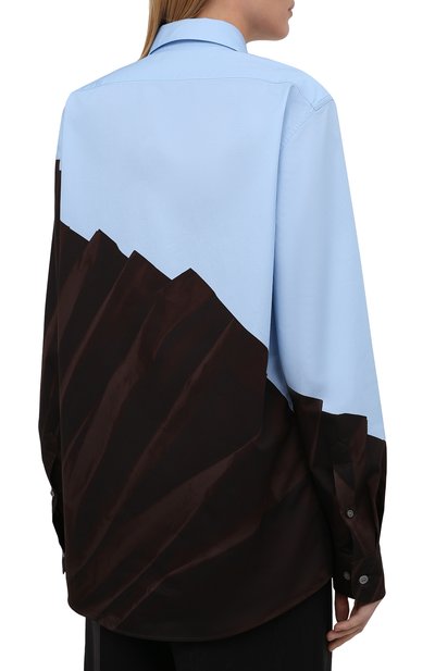 Хлопковая рубашка DRIES VAN NOTEN коричневого цвета по цене 89650 руб., арт. 212-010765-3078, фото 4 Хлопковая рубашка DRIES VAN NOTEN, арт. 212-010765-3078, фото 4