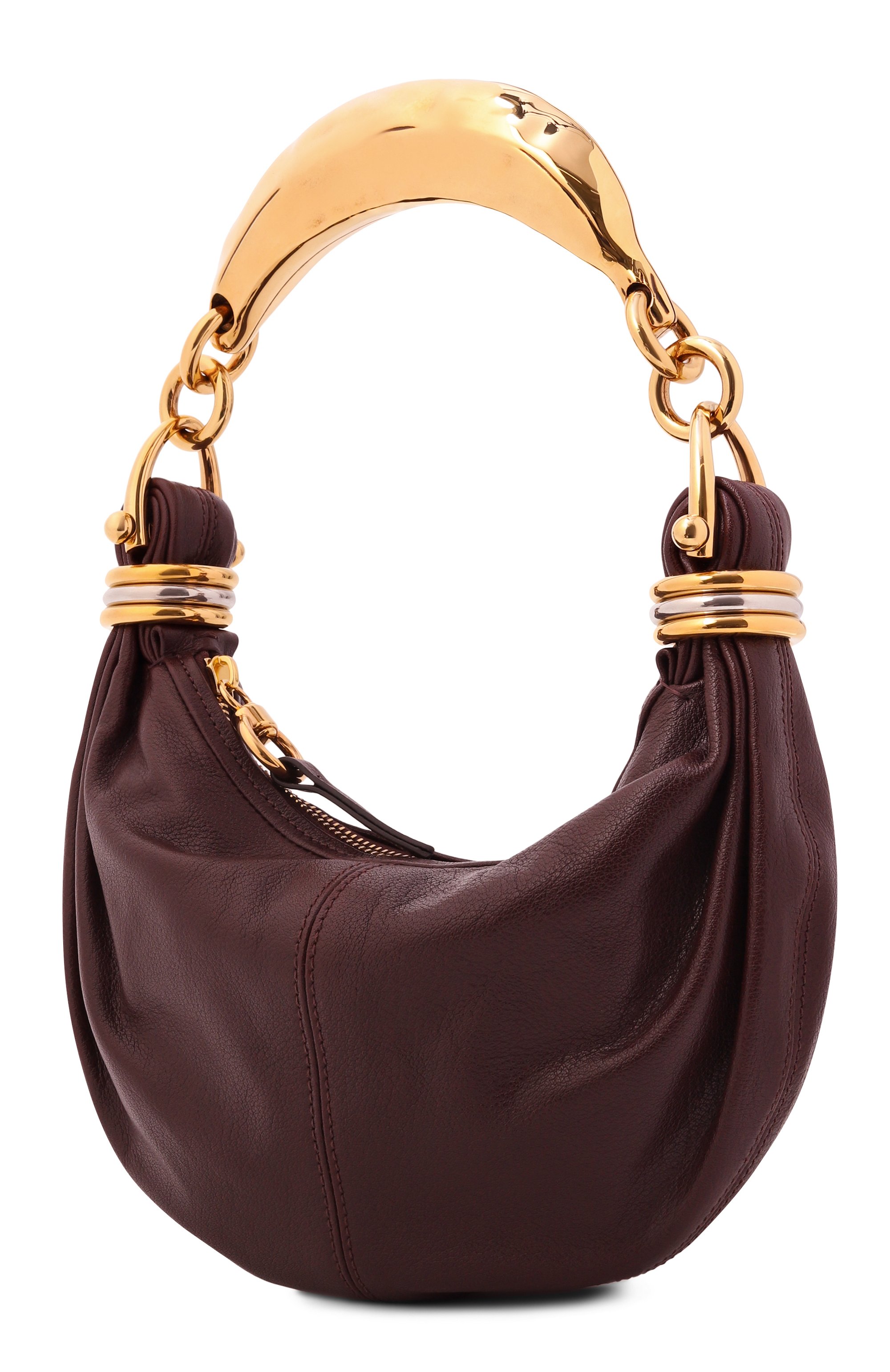 Сумка bracelet mini CHLOÉ бордового цвета по цене 329000 руб., арт. CH26SS626037, фото 4 Сумка bracelet mini CHLOÉ, арт. CH26SS626037, фото 4