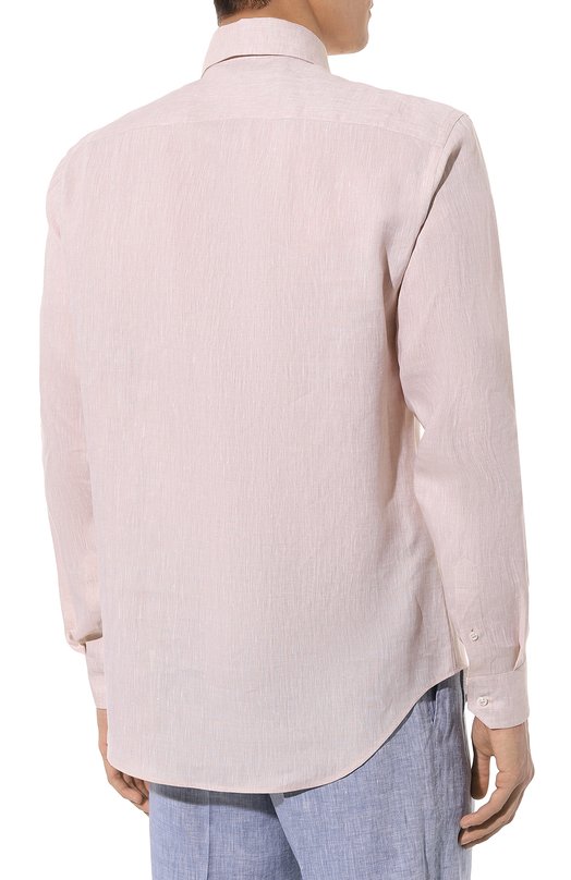 Льняная рубашка Giorgio Armani 8WGCCZ98/T04WG Бежевый  8WGCCZ98/T04WG Фото 4
