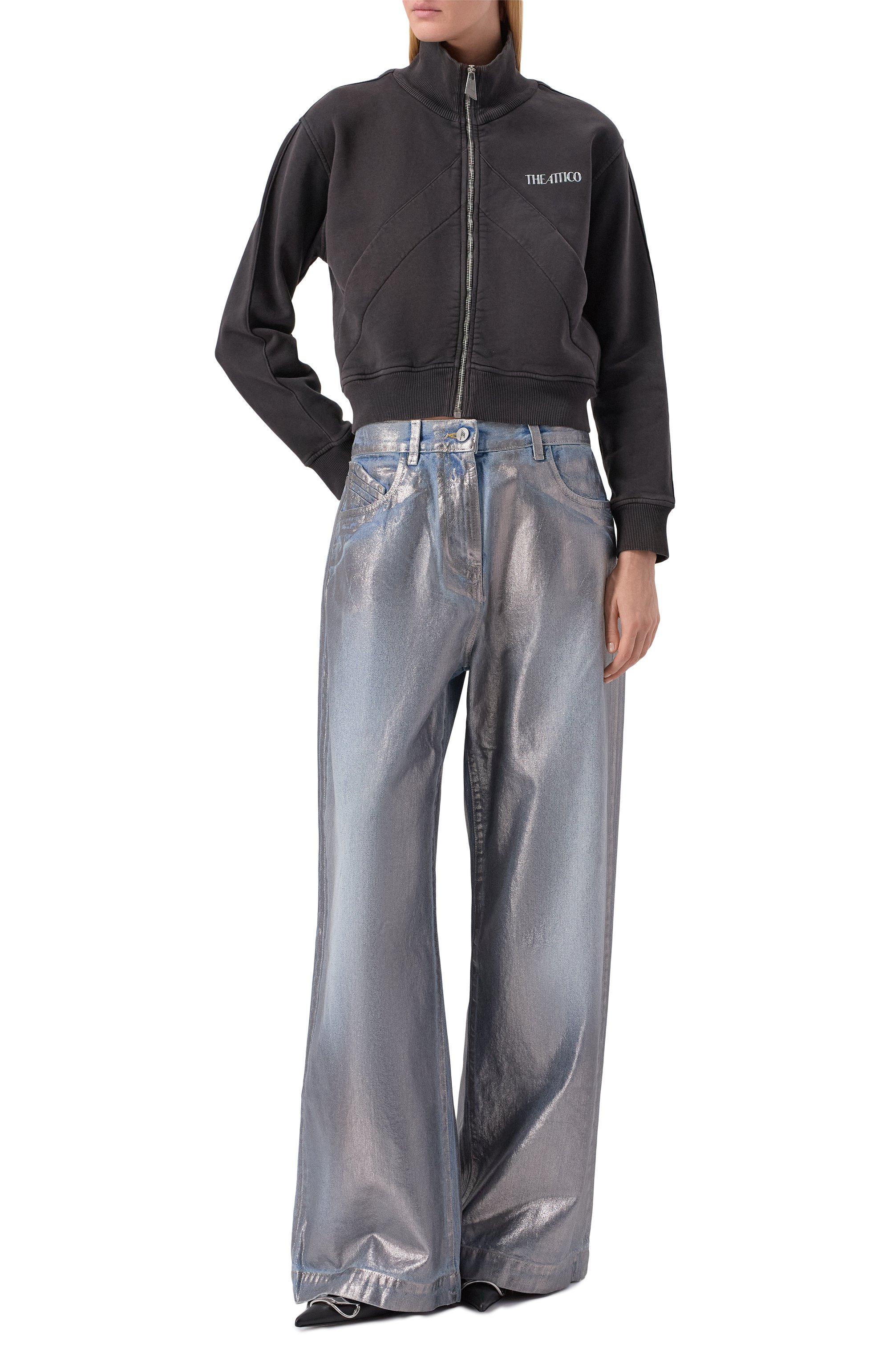 Хлопковая толстовка THE ATTICO, арт. 251WCF00022/JJF003AA, фото 2