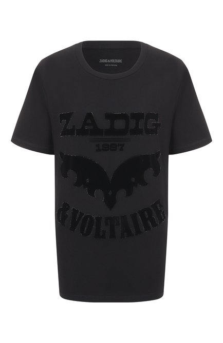 Женская хлопковая футболка ZADIG AND VOLTAIRE, арт. JWTS02826