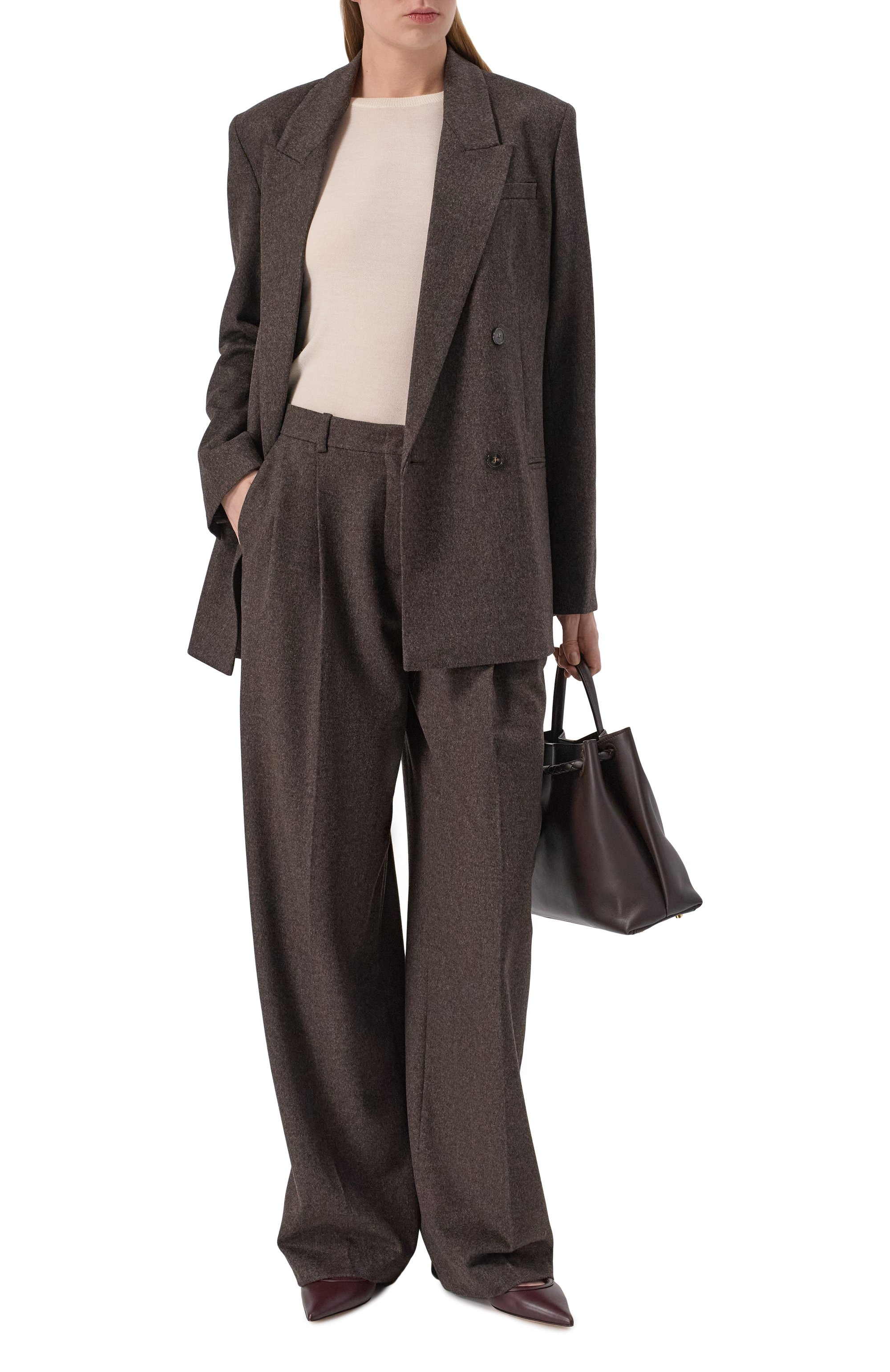 Жакет из шерсти и кашемира 12 STOREEZ коричневого цвета по цене 39000 руб., арт. 133820, фото 2 Жакет из шерсти и кашемира 12 STOREEZ, арт. 133820, фото 2