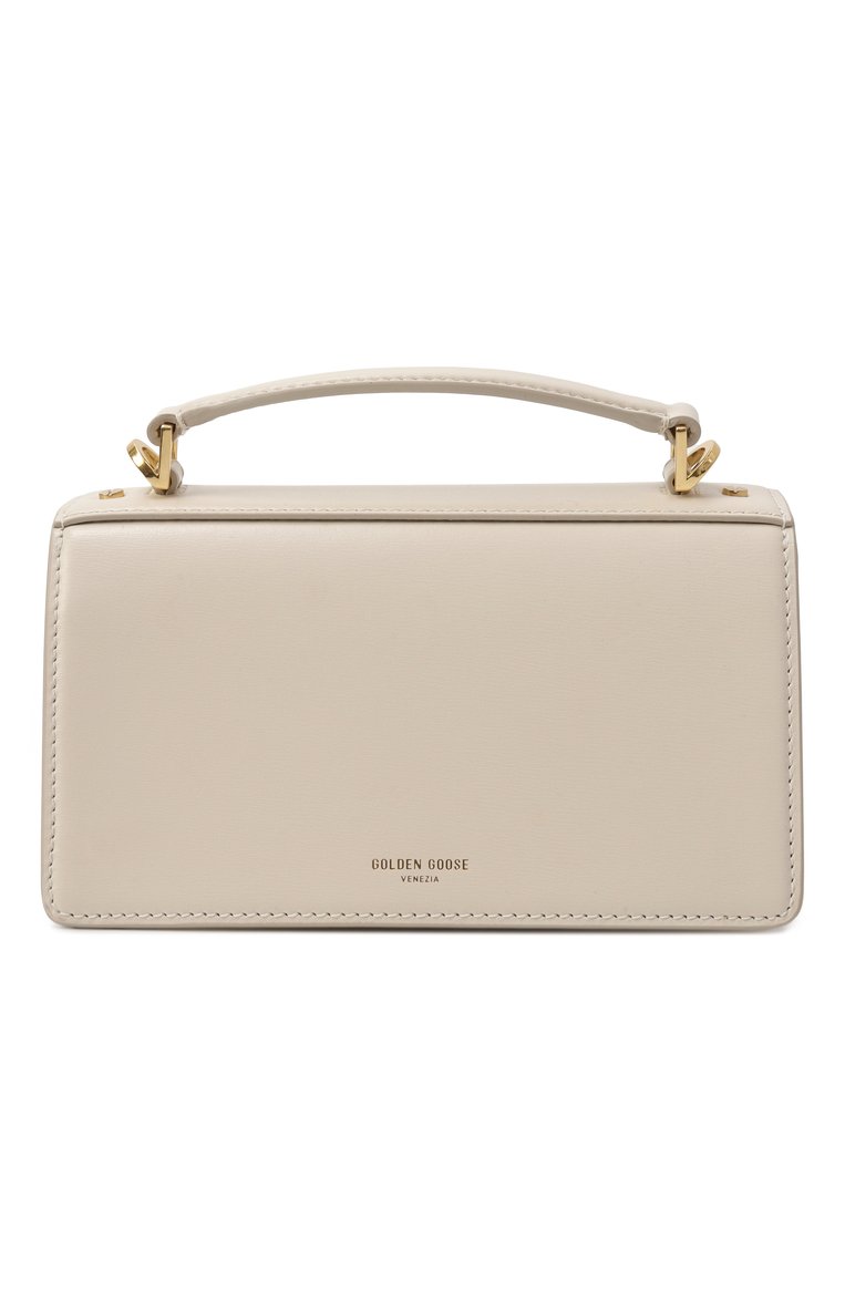 Женская сумка venezia small GOLDEN GOOSE DELUXE BRAND кремового цвета, арт. GWA00468.A000565 | Фото 6 (Материал: Натуральная кожа; Размер: small; Ремень/цепочка: На ремешке)