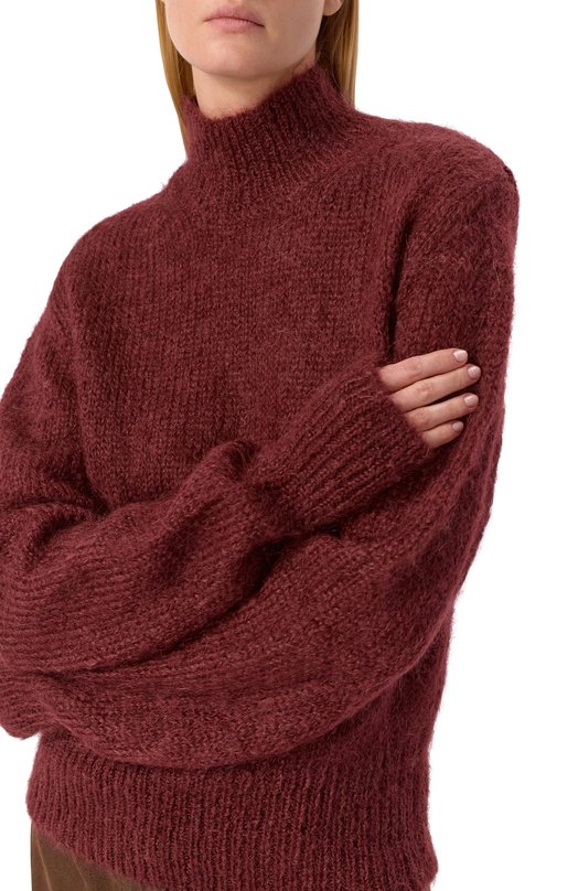 Шерстяной свитер Dries Van Noten 252-011249-2733 Бордовый  252-011249-2733 Фото 5