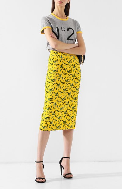 Юбка из вискозы N21 желтого цвета по цене 36250 руб., арт. 19E N2P0/C022/5005, фото 2 Юбка из вискозы N21, арт. 19E N2P0/C022/5005, фото 2