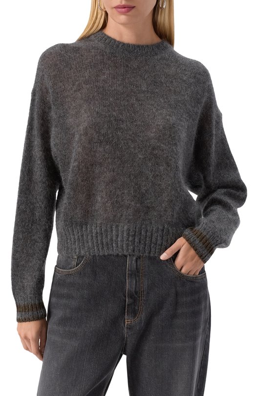 Свитер Brunello Cucinelli M2I780110P Серый  M2I780110P Фото 3