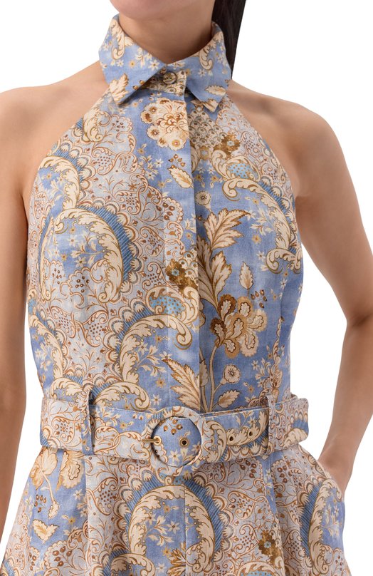 Льняной комбинезон Zimmermann 3117YRS263 Разноцветный  3117YRS263 Фото 5