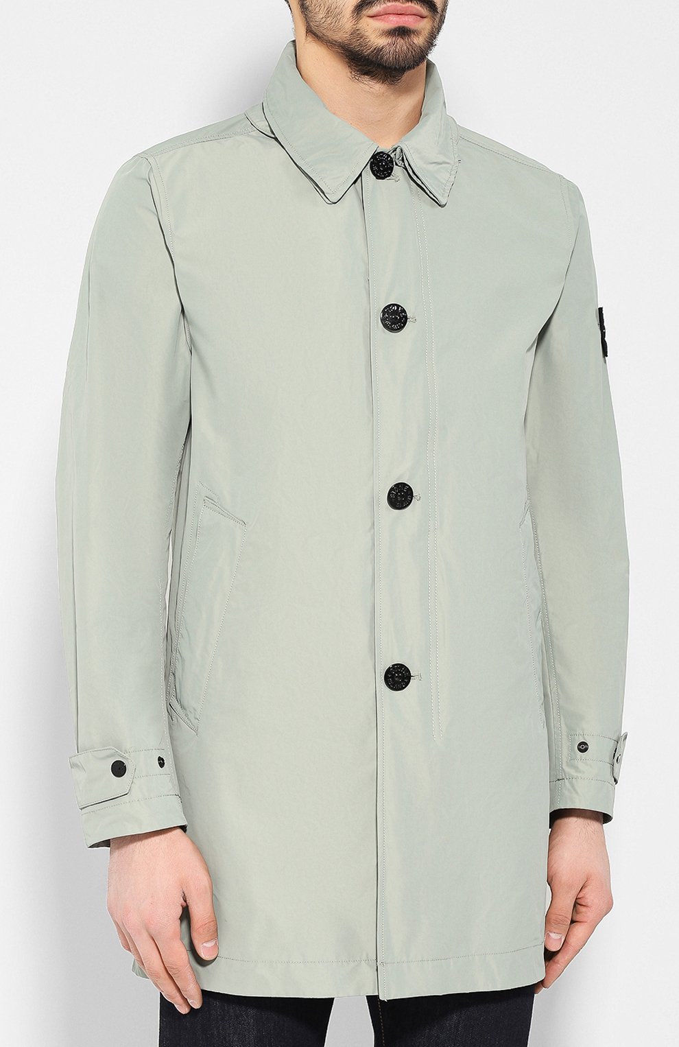Плащ STONE ISLAND хаки цвета по цене 44050 руб., арт. 701570422, фото 3 Плащ STONE ISLAND, арт. 701570422, фото 3