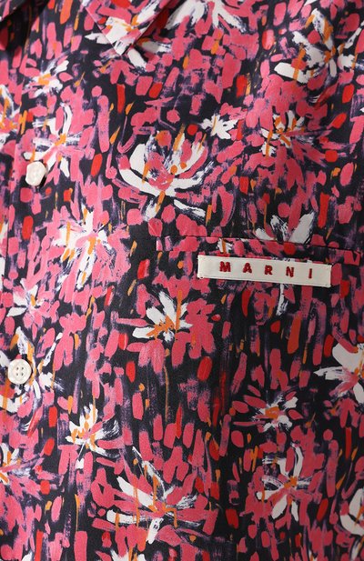 Шелковая рубашка MARNI фиолетового цвета по цене 71500 руб., арт. CAMAW49X00/TSF36, фото 5 Шелковая рубашка MARNI, арт. CAMAW49X00/TSF36, фото 5