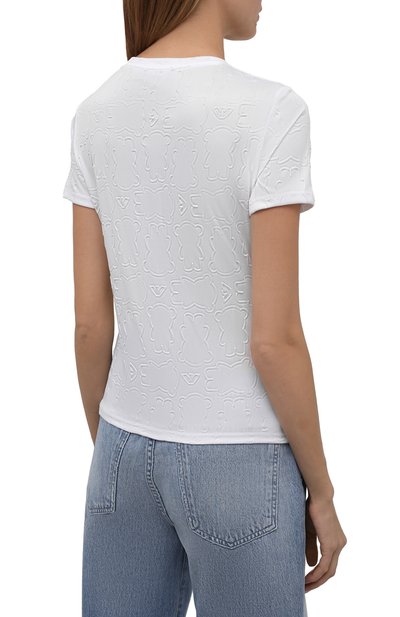 Футболка EMPORIO ARMANI белого цвета по цене 16900 руб., арт. 6K2T6A/2JYSZ, фото 4 Футболка EMPORIO ARMANI, арт. 6K2T6A/2JYSZ, фото 4