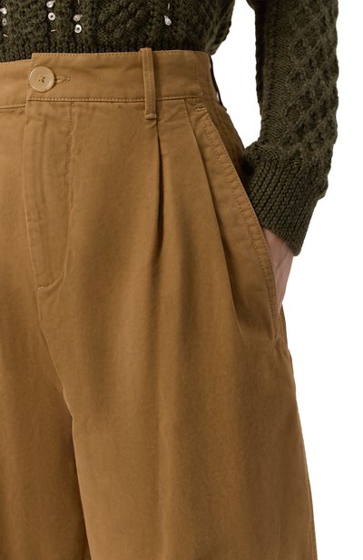 Хлопковые брюки JIL SANDER бежевого цвета по цене 155500 руб., арт. J02KA0408/J45369, фото 5 Хлопковые брюки JIL SANDER, арт. J02KA0408/J45369, фото 5