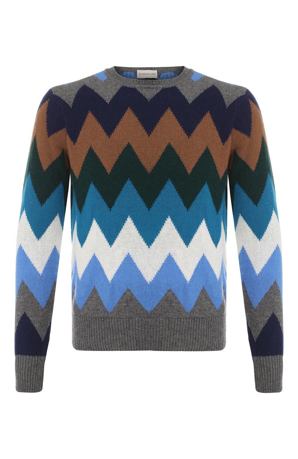 Шерстяной свитер с принтом MONCLER, арт. D2-091-90302-00-969A4, фото 1