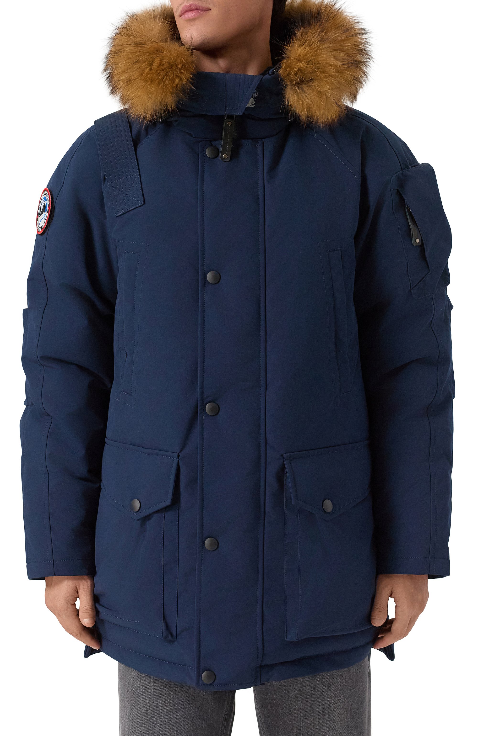 Пуховик с меховой отделкой ARCTIC EXPLORER, арт. MIR_NAVY, фото 3