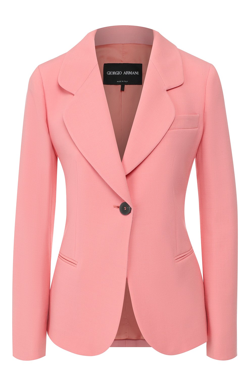 Шерстяной жакет GIORGIO ARMANI розового цвета по цене 122500 руб., арт. 9SHGG06E/T00P8, фото 1 Шерстяной жакет GIORGIO ARMANI, арт. 9SHGG06E/T00P8, фото 1