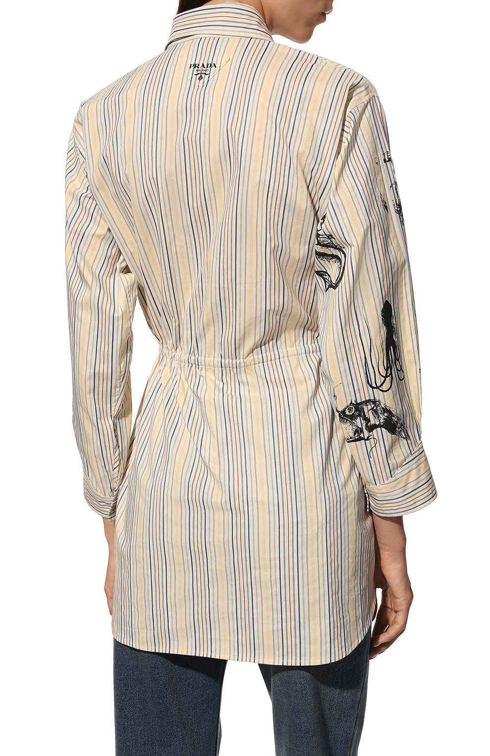 Хлопковая рубашка PRADA, арт. P458F-10M5-F0013-221, фото 4