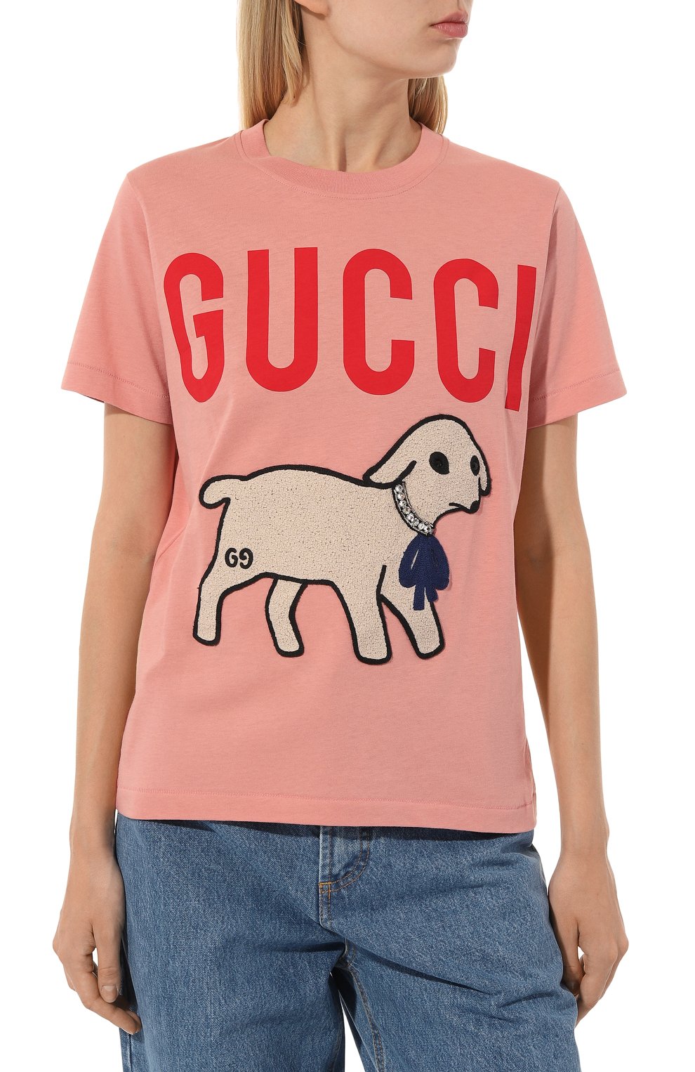 Хлопковая футболка GUCCI, арт. 580762 XJBSX, фото 3