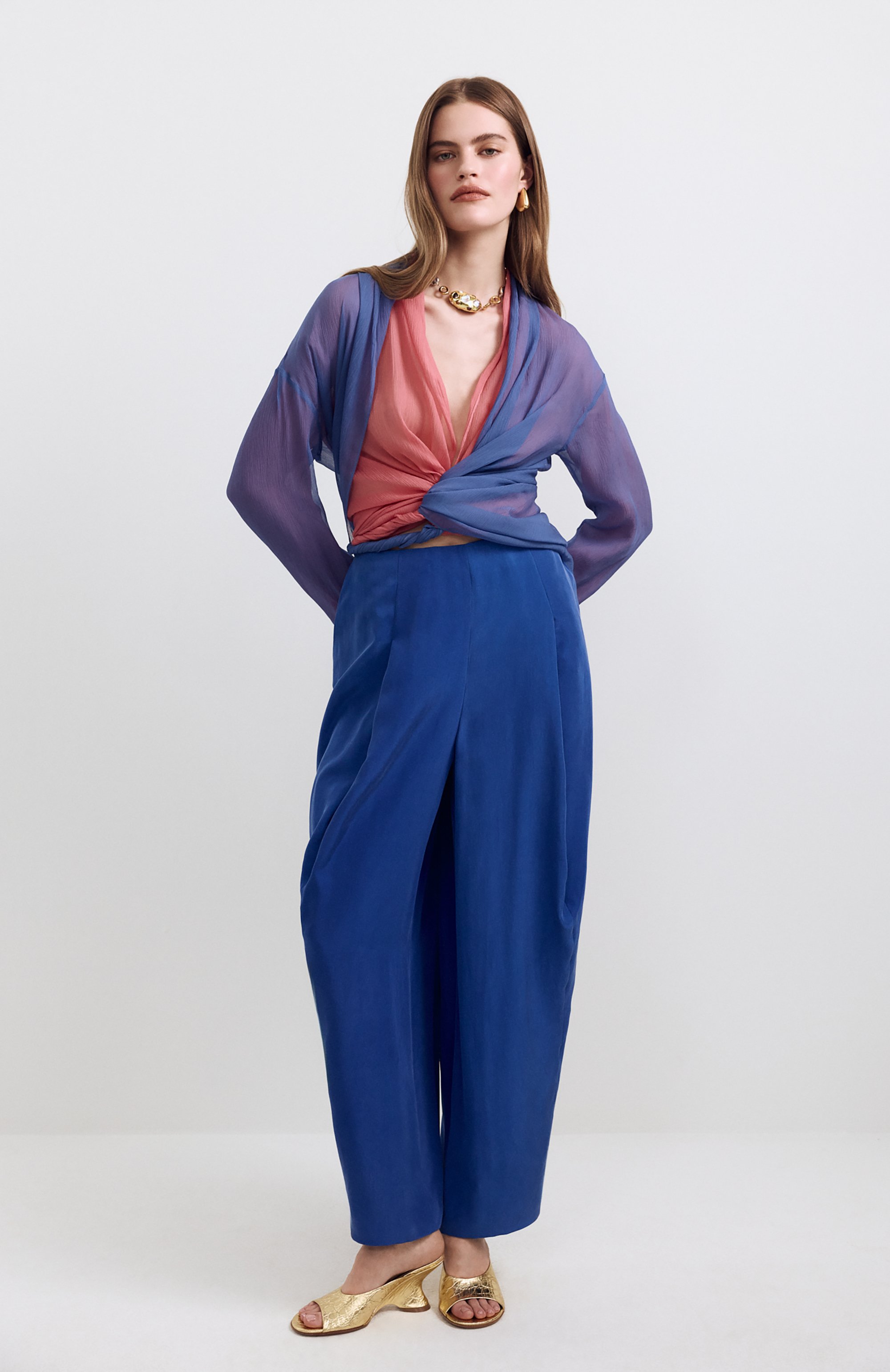 Шелковые брюки GIORGIO ARMANI, арт. GW002502/TE13643, фото 6