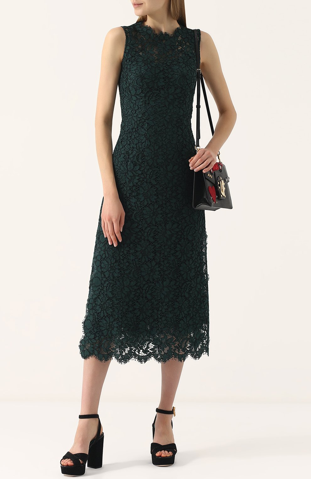 Текстильные босоножки keira на устойчивом каблуке и платформе DOLCE & GABBANA, арт. CR0567/AH928, фото 2