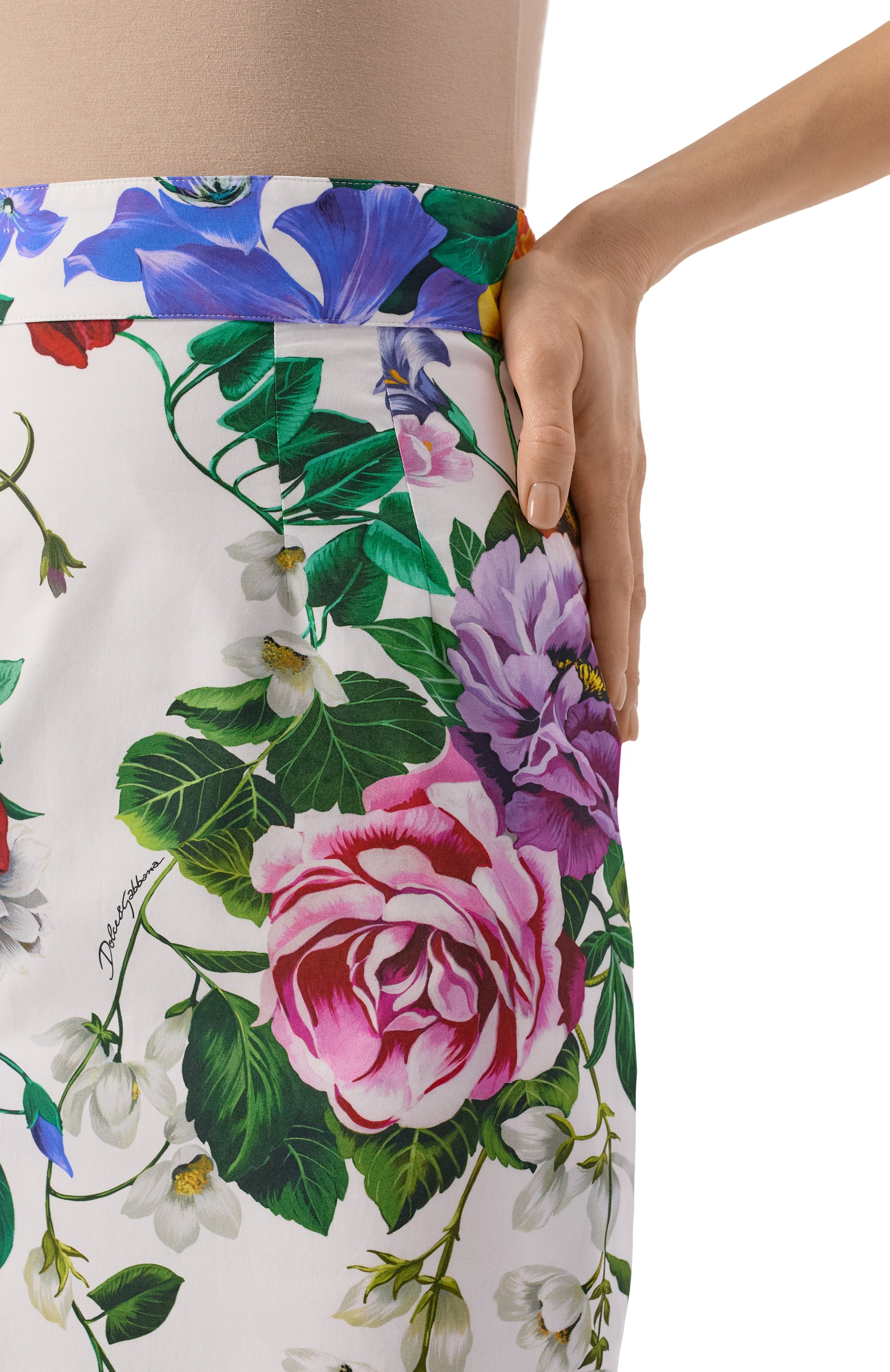 Хлопковая юбка DOLCE & GABBANA, арт. F4CDFT/HS5S6, фото 5