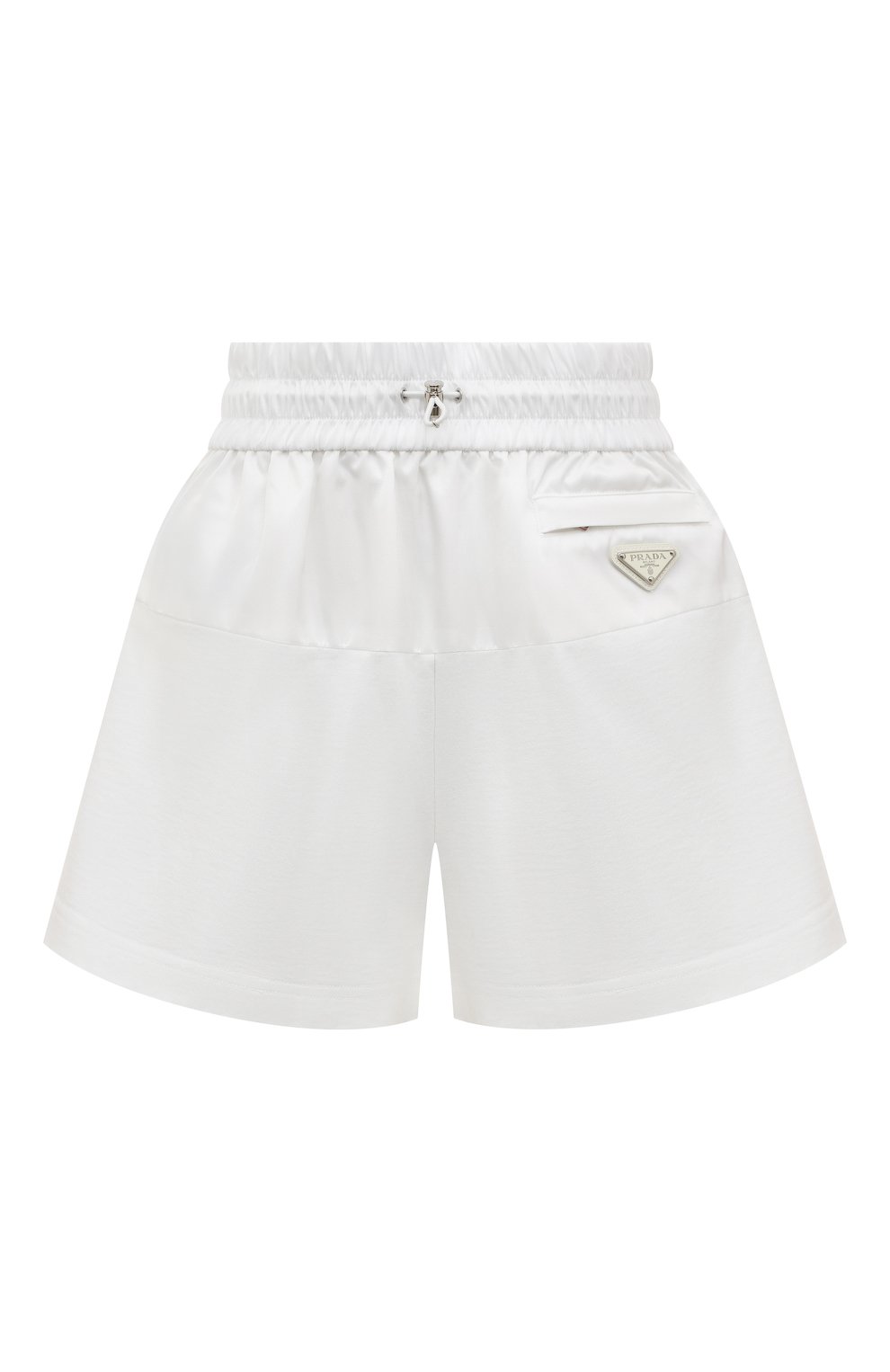 Шорты PRADA белого цвета по цене 78000 руб., арт. 132353-1YYA-F0N40-212, фото 1 Шорты PRADA, арт. 132353-1YYA-F0N40-212, фото 1