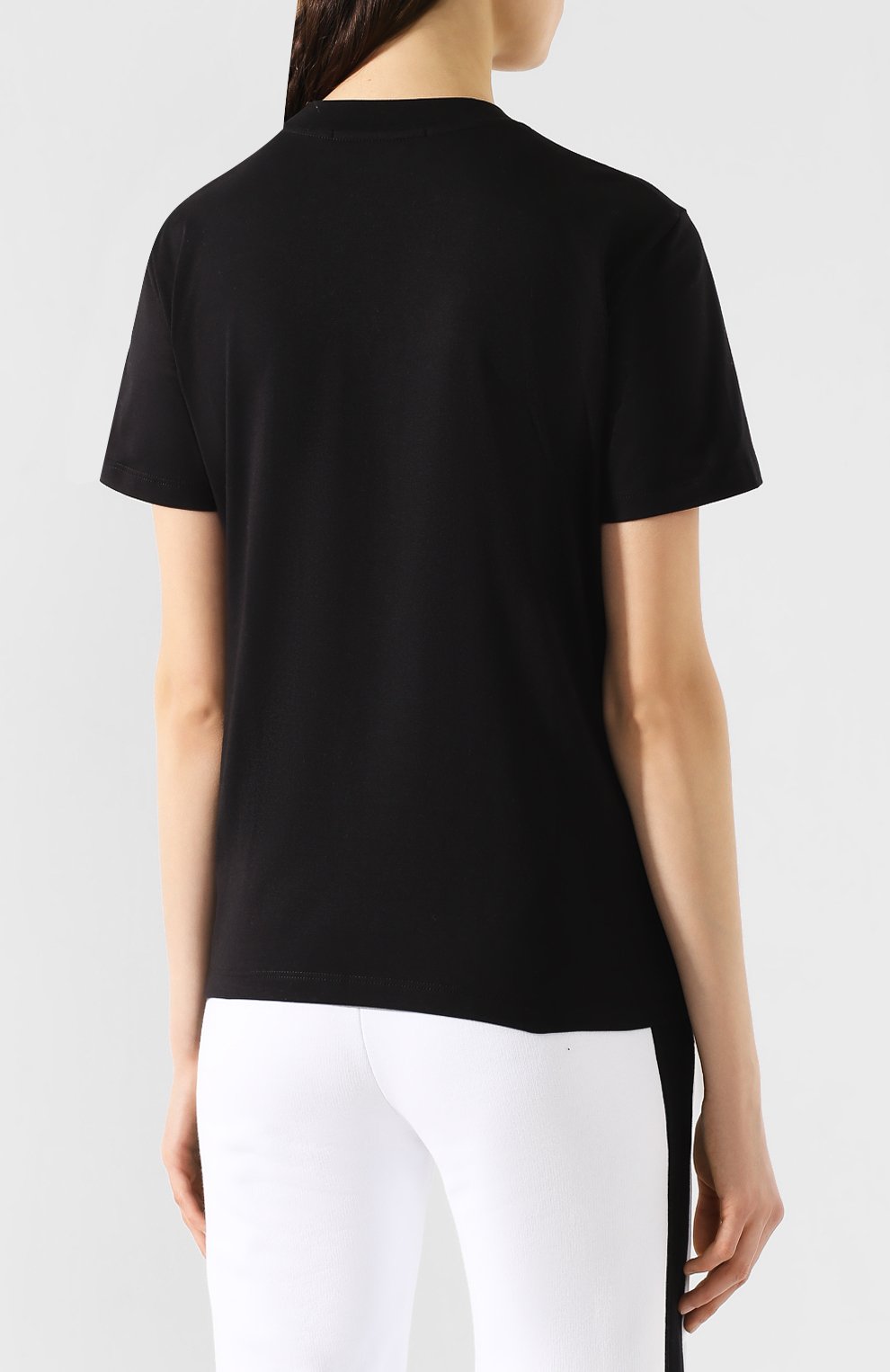 Хлопковая футболка MSGM черного цвета по цене 7750 руб., арт. 2841MDM100 207298, фото 4 Хлопковая футболка MSGM, арт. 2841MDM100 207298, фото 4