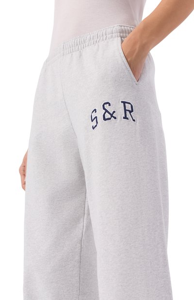 Хлопковые джоггеры SPORTY AND RICH, арт. PA03664082GY03, фото 5