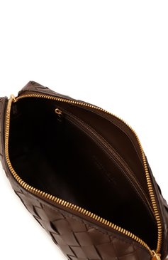 Женская сумка BOTTEGA VENETA коричневого цвета, арт. 597329/V48C1 | Фото 5 (Размер: small; Материал: Натуральная кожа; Ремень/цепочка: На ремешке; Материал сплава: Проставлено; Драгоценные камни: Проставлено)