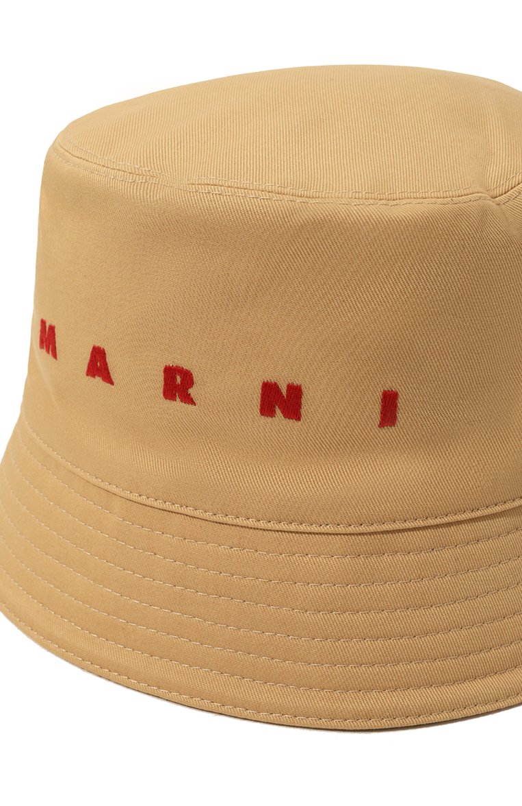 Мужская хлопковая панама MARNI бежевого цвета, арт. CLZC0110S0/UTC311 | Фото 4 (Материал: Текстиль, Хлопок; Нос: Не проставлено)