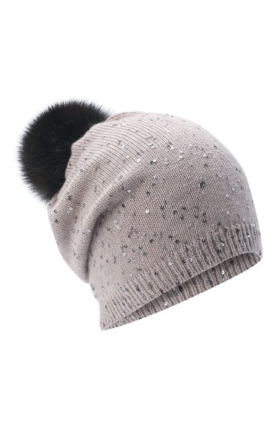 Шапка с помпоном из меха соболя BLACK SABLE, арт. BS-005CP4, фото 1