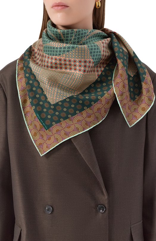 Шелковый платок Dries Van Noten 011304-2209-350 Бежевый  011304-2209-350 Фото 2