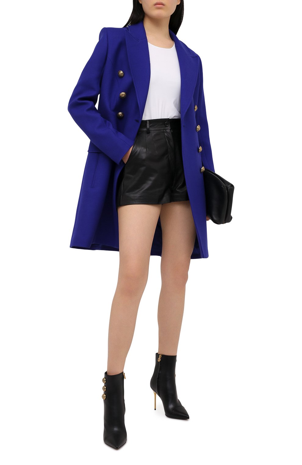 Шерстяное пальто BALMAIN синего цвета по цене 298000 руб., арт. UF19572/W072, фото 2 Шерстяное пальто BALMAIN, арт. UF19572/W072, фото 2