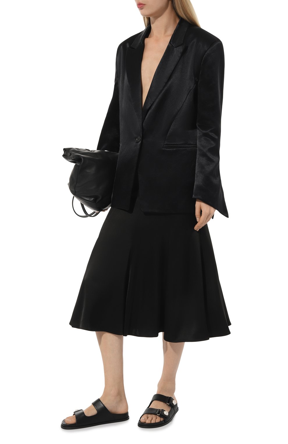 Кожаные шлепанцы fayence JIMMY CHOO, арт. FAYENCE SANDAL/SQM, фото 2