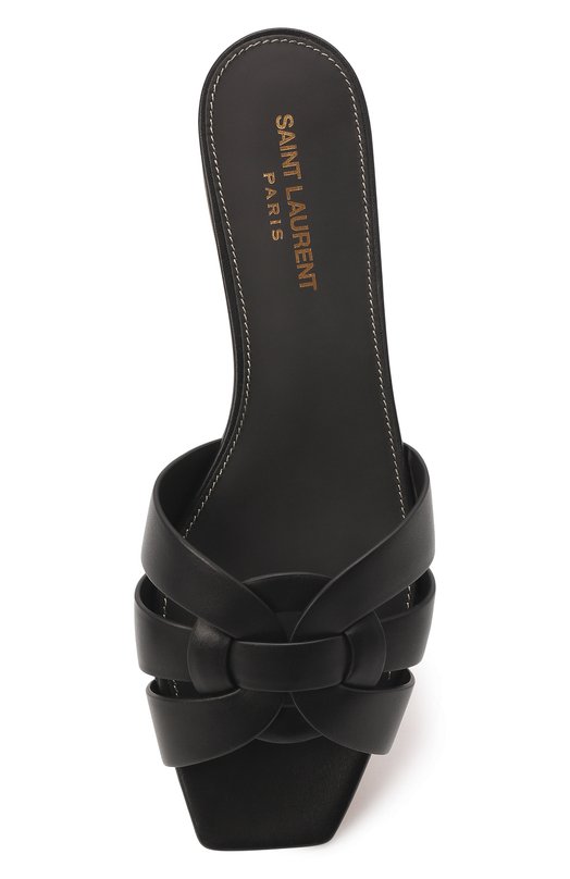 Кожаные шлепанцы Nu Pieds Saint Laurent 571952/BDA00 Чёрный  571952/BDA00 Фото 6
