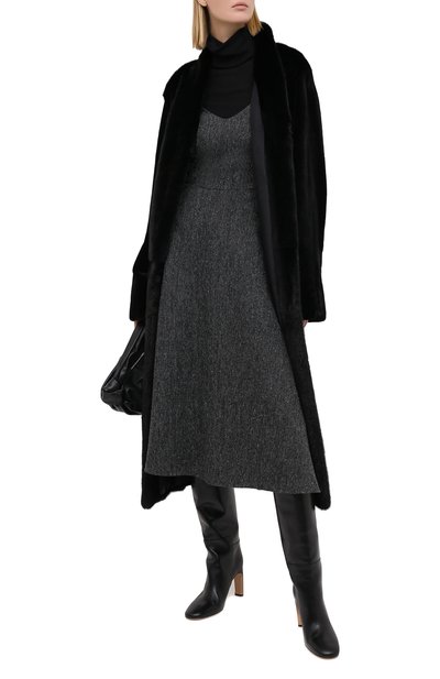 Шуба из меха норки YVES SALOMON, арт. 7WYM75720VLVR/BLACK/50, фото 2