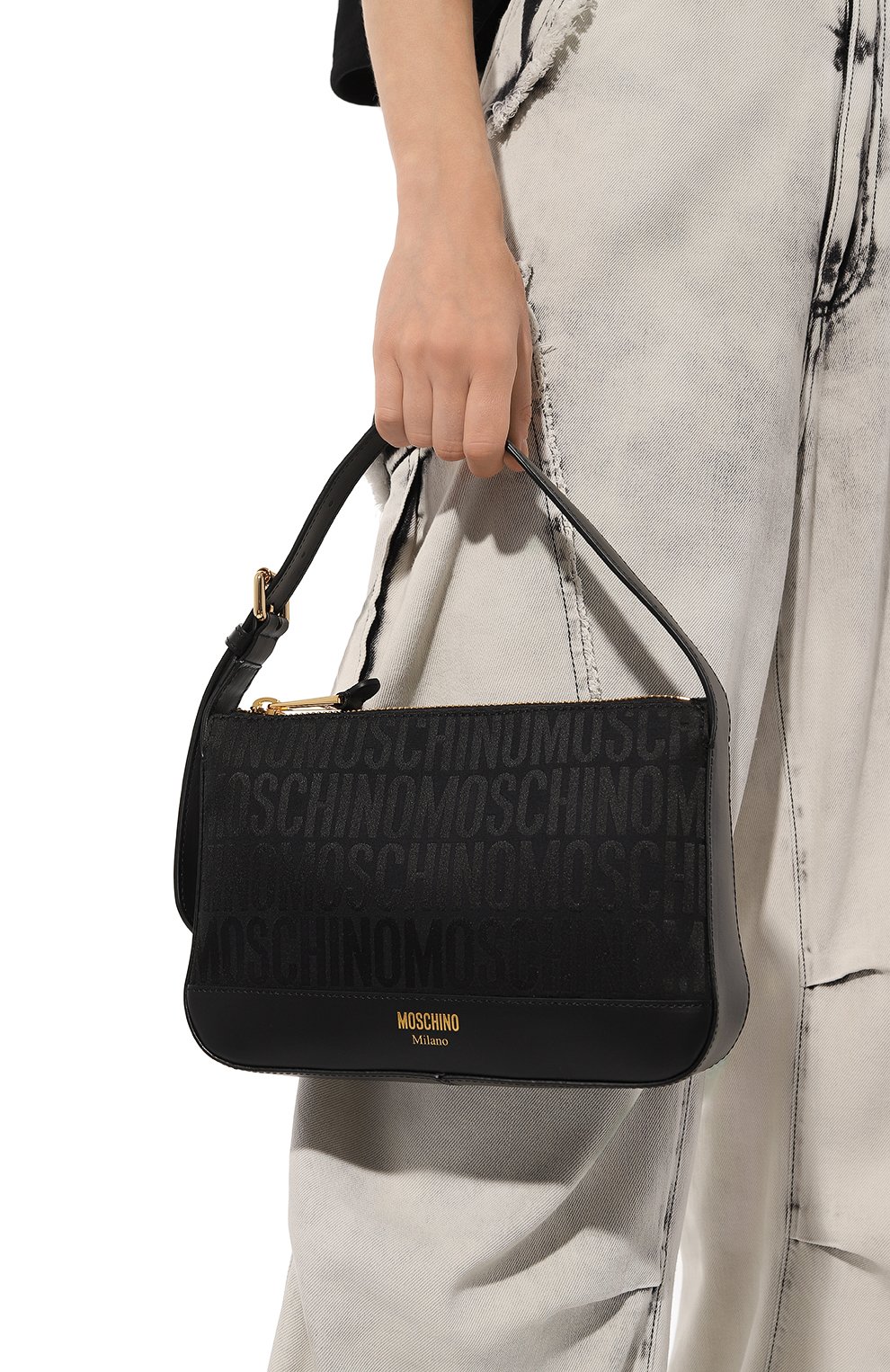 Сумка MOSCHINO черного цвета по цене 58800 руб., арт. A7430/8268, фото 2 Сумка MOSCHINO, арт. A7430/8268, фото 2