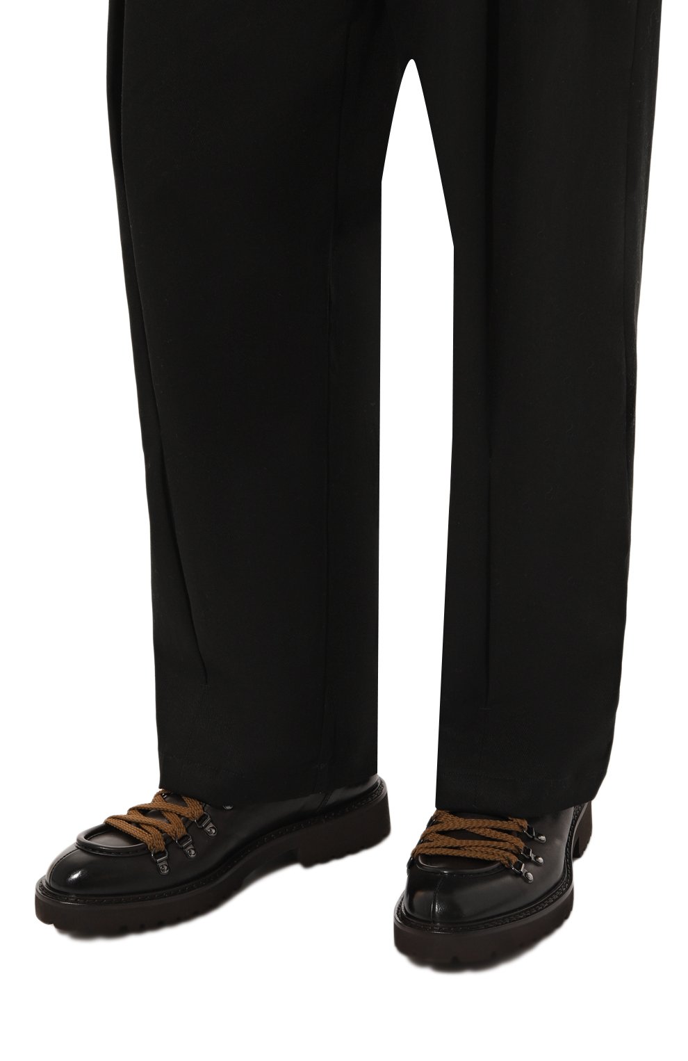 Кожаные ботинки DOUCAL'S темно-коричневого цвета по цене 69800 руб., арт. DU3082PHILUF188T, фото 3 Кожаные ботинки DOUCAL'S, арт. DU3082PHILUF188T, фото 3