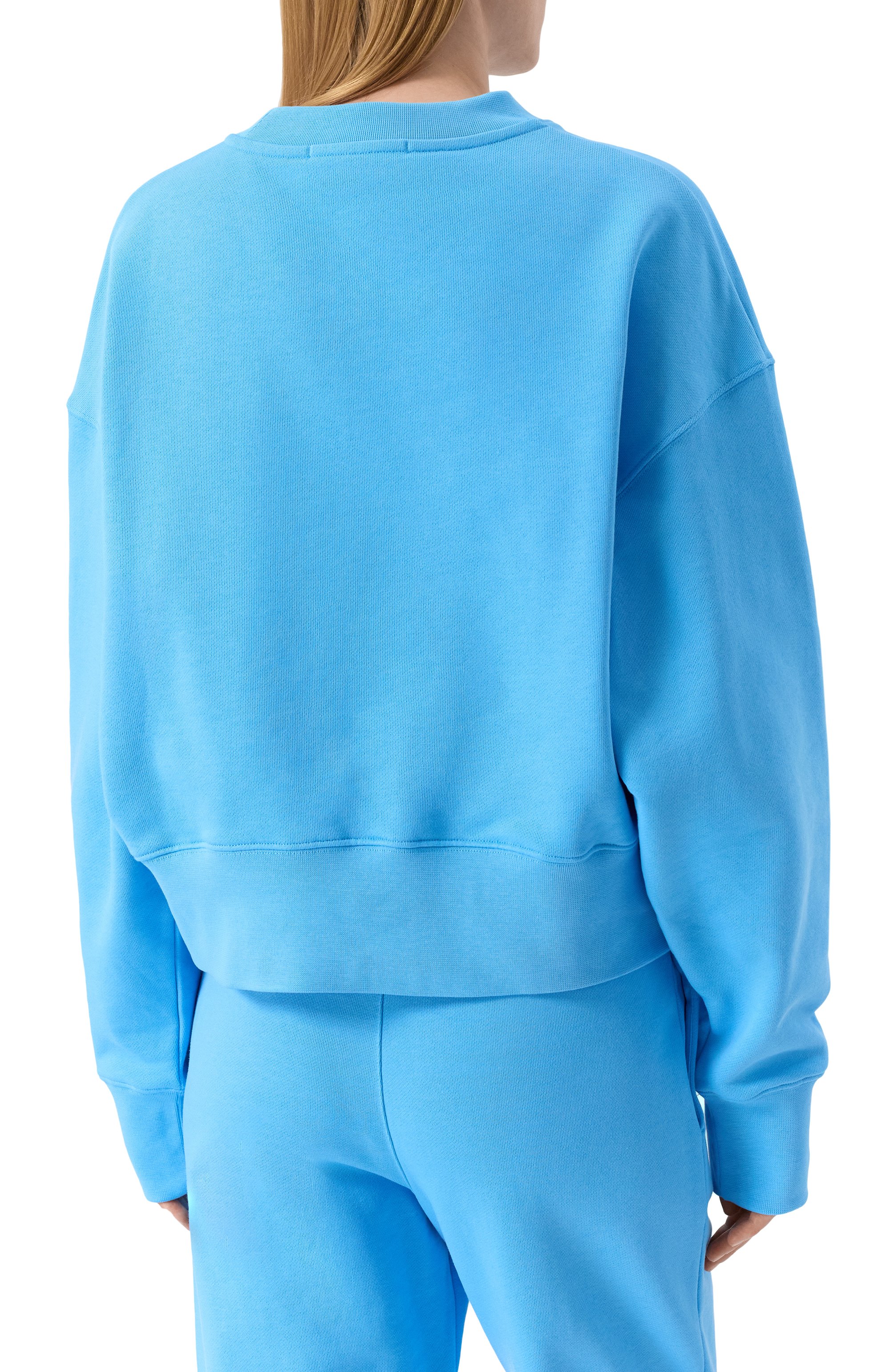 Хлопковый свитшот MSGM голубого цвета по цене 18950 руб., арт. 3841MDM98/257000, фото 4 Хлопковый свитшот MSGM, арт. 3841MDM98/257000, фото 4