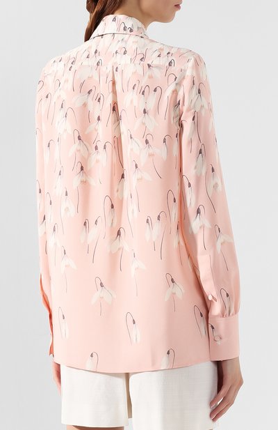 Шелковая блузка VALENTINO розового цвета по цене 156500 руб., арт. SB3AB14H4PE, фото 4 Шелковая блузка VALENTINO, арт. SB3AB14H4PE, фото 4
