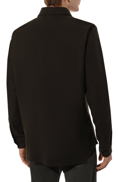 Хлопковая рубашка RICK OWENS, арт. RU02D6291/FL, фото 4