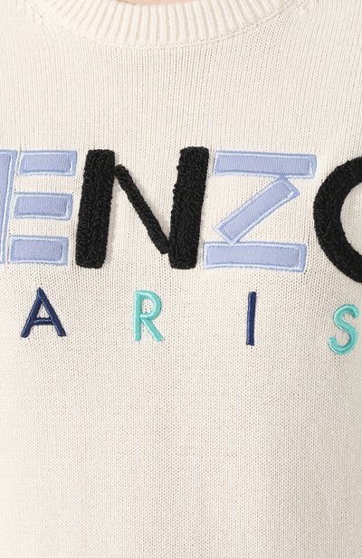 Хлопковый свитер KENZO кремового цвета по цене 23200 руб., арт. FA52PU507808, фото 5 Хлопковый свитер KENZO, арт. FA52PU507808, фото 5