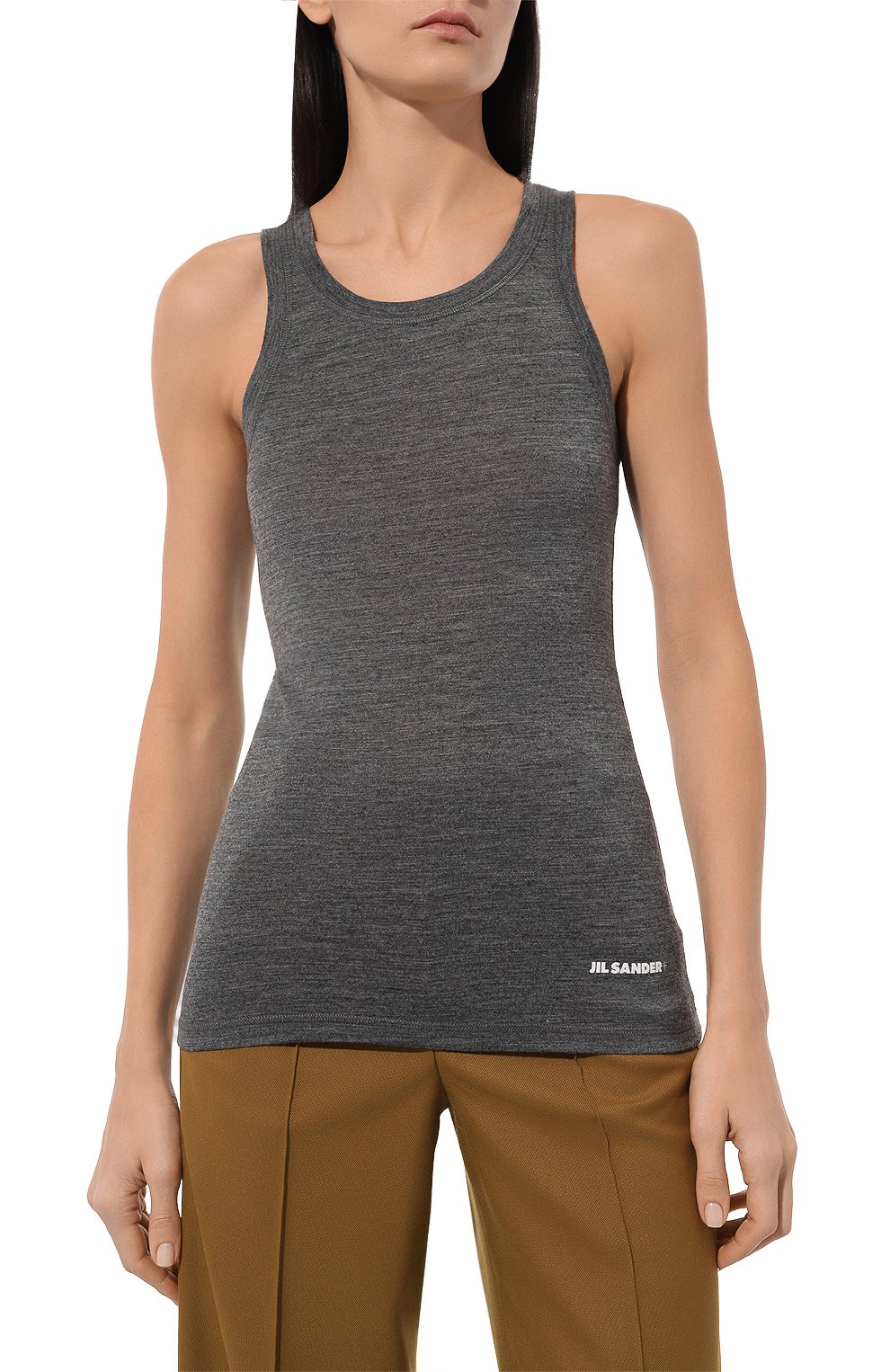 Майка JIL SANDER серого цвета по цене 31250 руб., арт. J40NC0110/J70021, фото 3 Майка JIL SANDER, арт. J40NC0110/J70021, фото 3