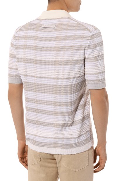 Поло из хлопка и шелка ZEGNA, арт. UDF63A7/C32, фото 4