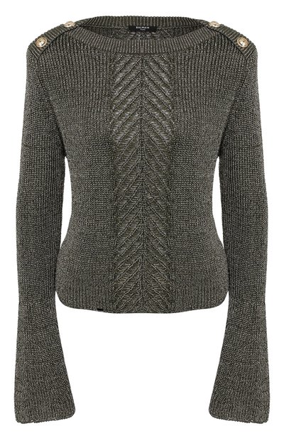 Женский свитер из смеси вискозы и хлопка BALMAIN, арт. TF13352/K052