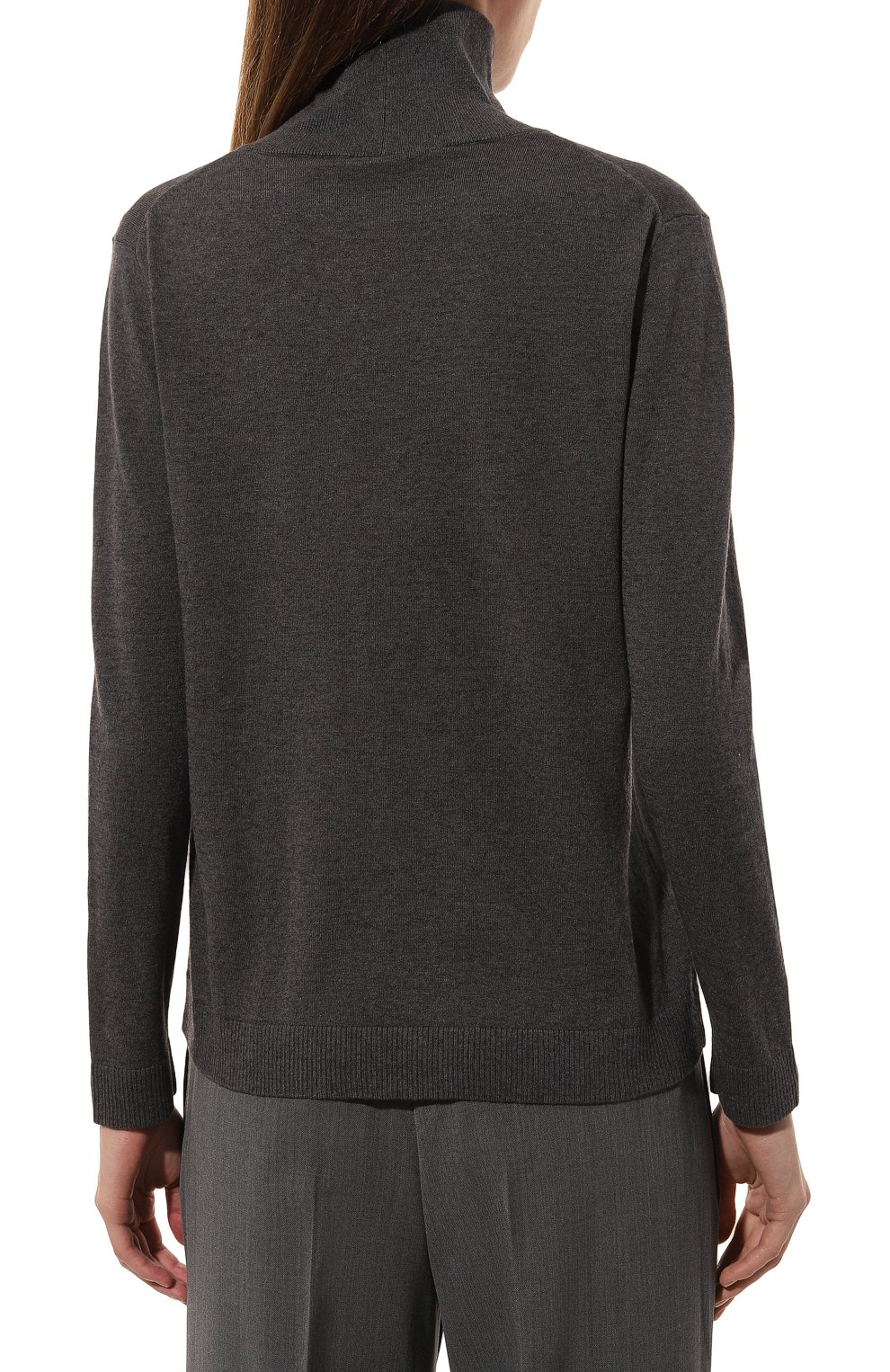 Водолазка из шелка и шерсти WEEKEND MAX MARA серого цвета по цене 25600 руб., арт. KIKU, фото 4 Водолазка из шелка и шерсти WEEKEND MAX MARA, арт. KIKU, фото 4