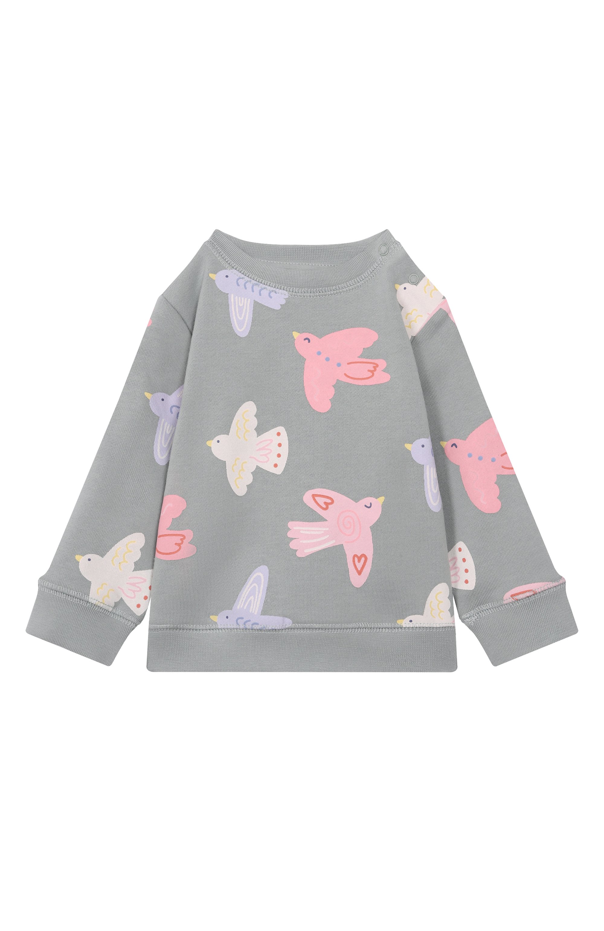 Комплект из свитшота и брюк STELLA MCCARTNEY светло-серого цвета по цене 22850 руб., арт. TX3010, фото 2 Комплект из свитшота и брюк STELLA MCCARTNEY, арт. TX3010, фото 2