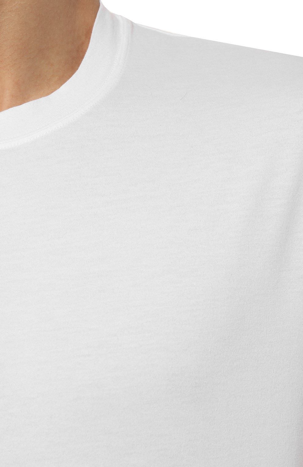 Хлопковая футболка FEDELI белого цвета по цене 27450 руб., арт. 7UEF0103, фото 5 Хлопковая футболка FEDELI, арт. 7UEF0103, фото 5